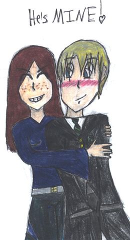 Me and Draco (colored) by unloved_poet