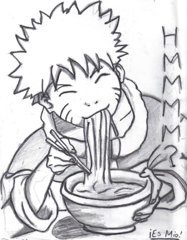 Naruto eating RAMEN! by unlucky6
