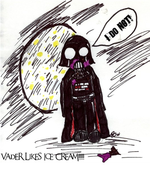 Darth Likes Ice Cream by Vader_likes_cookies