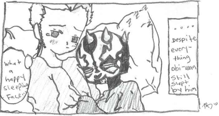 Obi Wan and Dath Maul. by Vader_likes_cookies