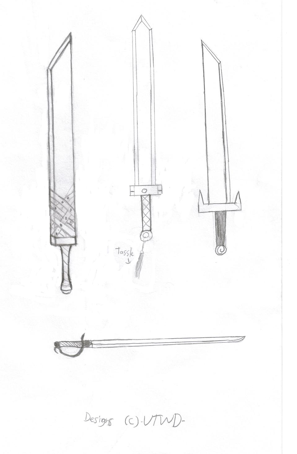 Random sword designs by VahnTheWhiteDragon