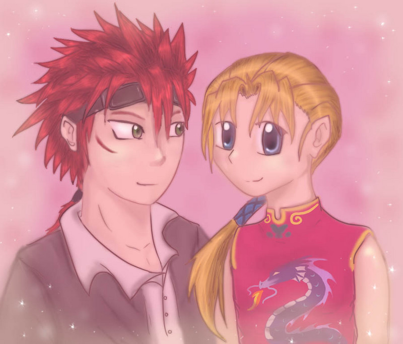 Reno and Sei (colored) by VahnTheWhiteDragon