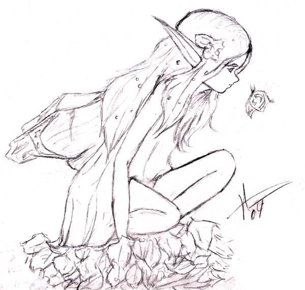 Faerie Sketch by Val