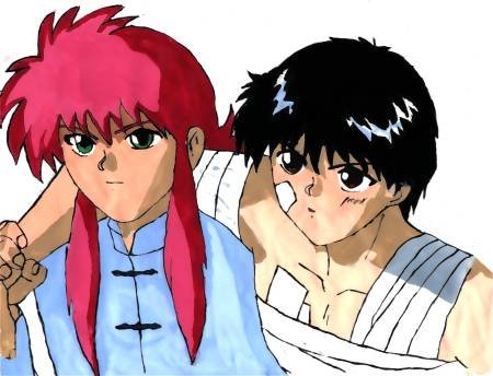 Kurama and Yusuke cel by Val
