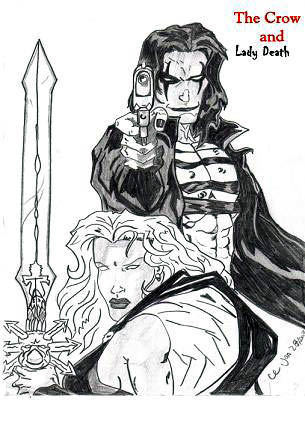 Lady Death and The Crow by Vampire_Orchid