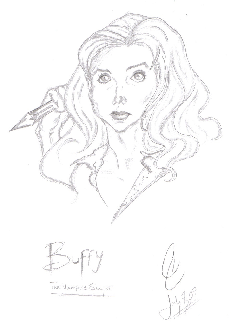 Buffy Bust by Vampire_Orchid