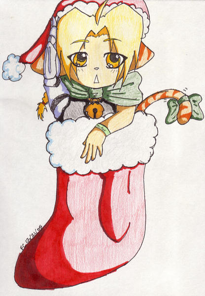 Ed in a stocking by VampssAmby10210