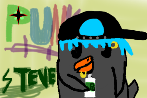 Steve, the punk penguin by VashuSama4276