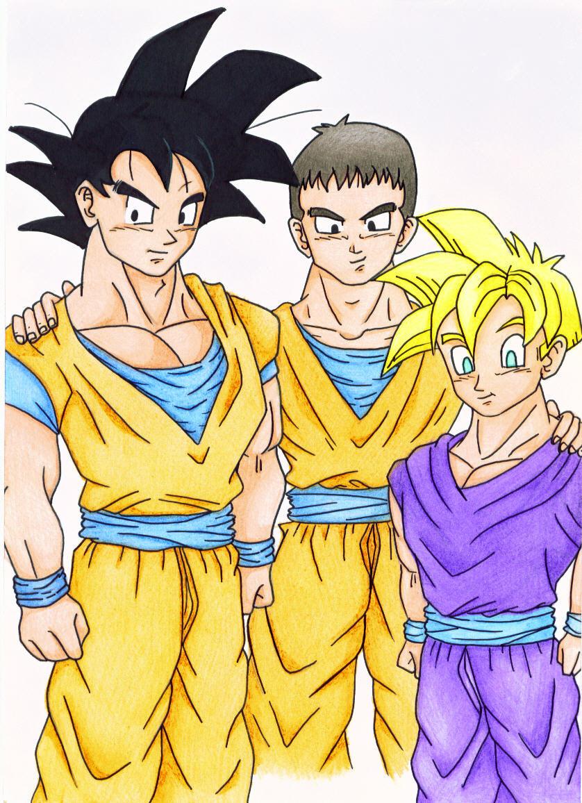 Goku, Mike & Gohan! by VegetaVixen22