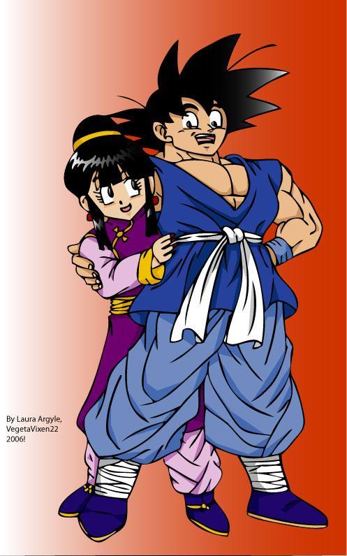 Goku and Chi Chi by VegetaVixen22