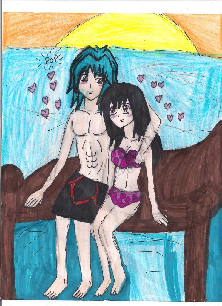 Zane and Victoria at the beach by VictoriaZepeda