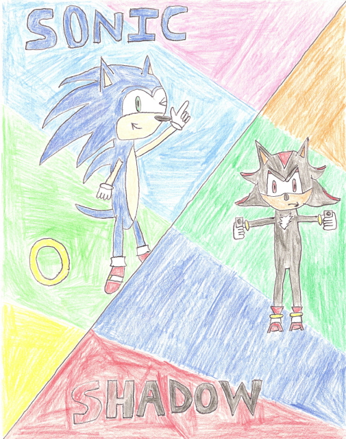 Sonic and Shadow( request for Edge14) by VideogameMaster