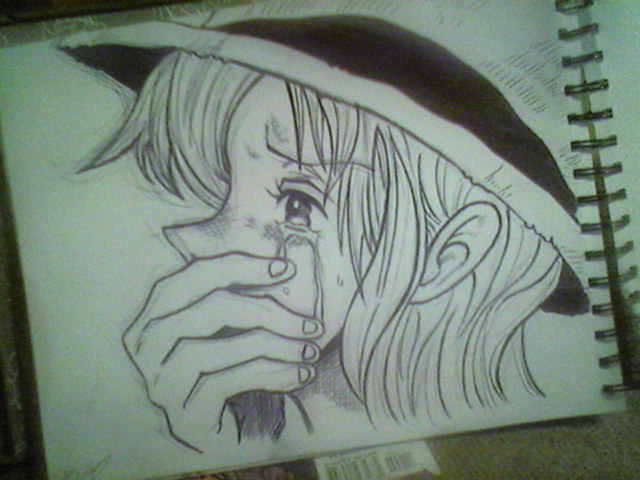 Nami Crying With Hat by Vinnie