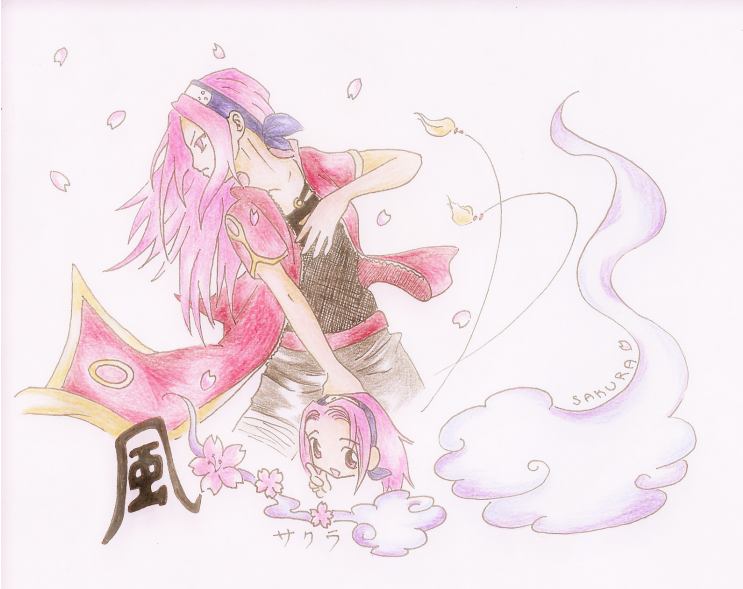 Sakura [art trade] by VioletAngel