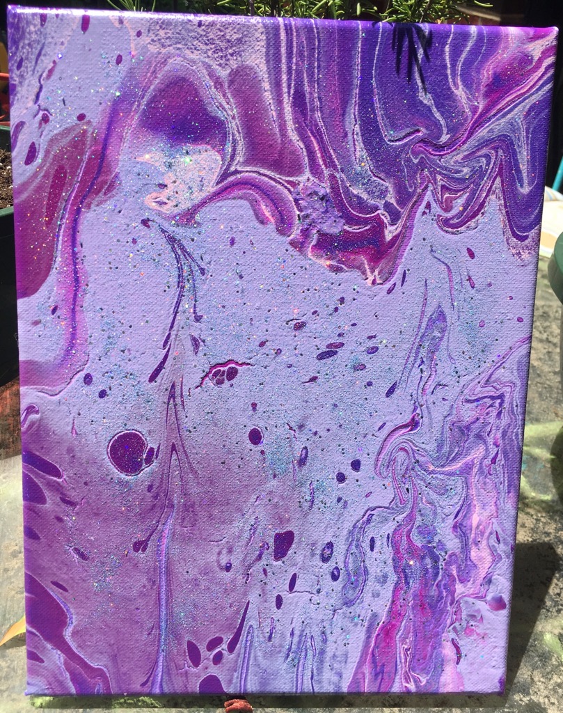 Unicorn Barf 1 Acrylic pour for sale! by ViperSwan
