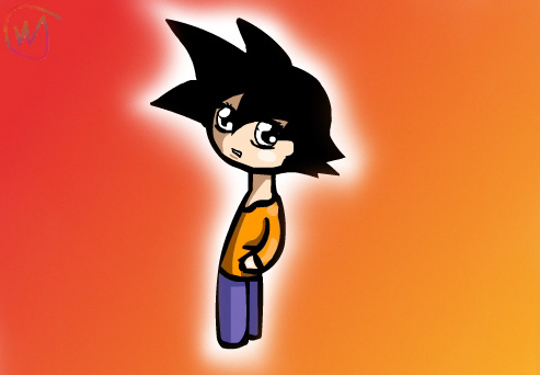 Goku relaxed (chibi) by Vmwpoc