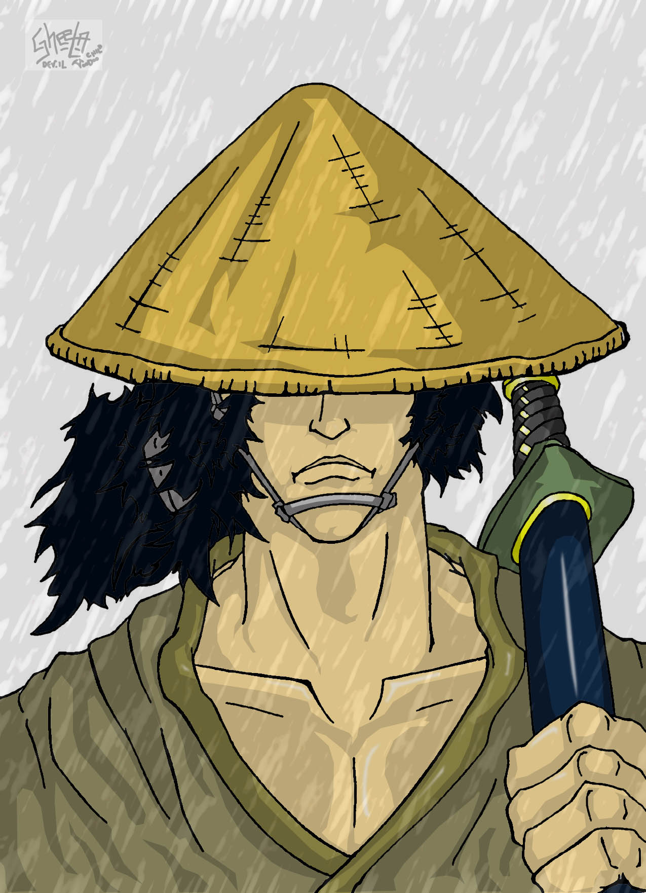 Jubei In the Rain by VooDooChild