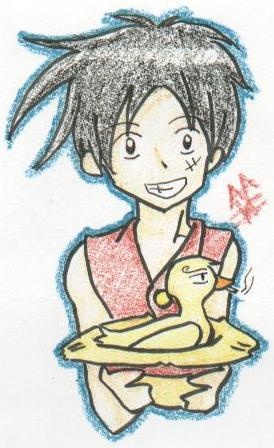 Luffy and Sanji-duck by Vulpixi_Misa