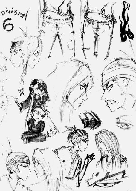 renji and byakuya doodle by vampire_kiss