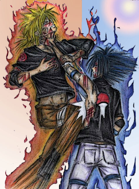 Naruto vs Sasuke by vampire_kiss