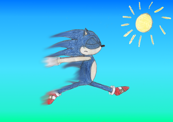 Leaping Sonic by vanilla_cream_girl