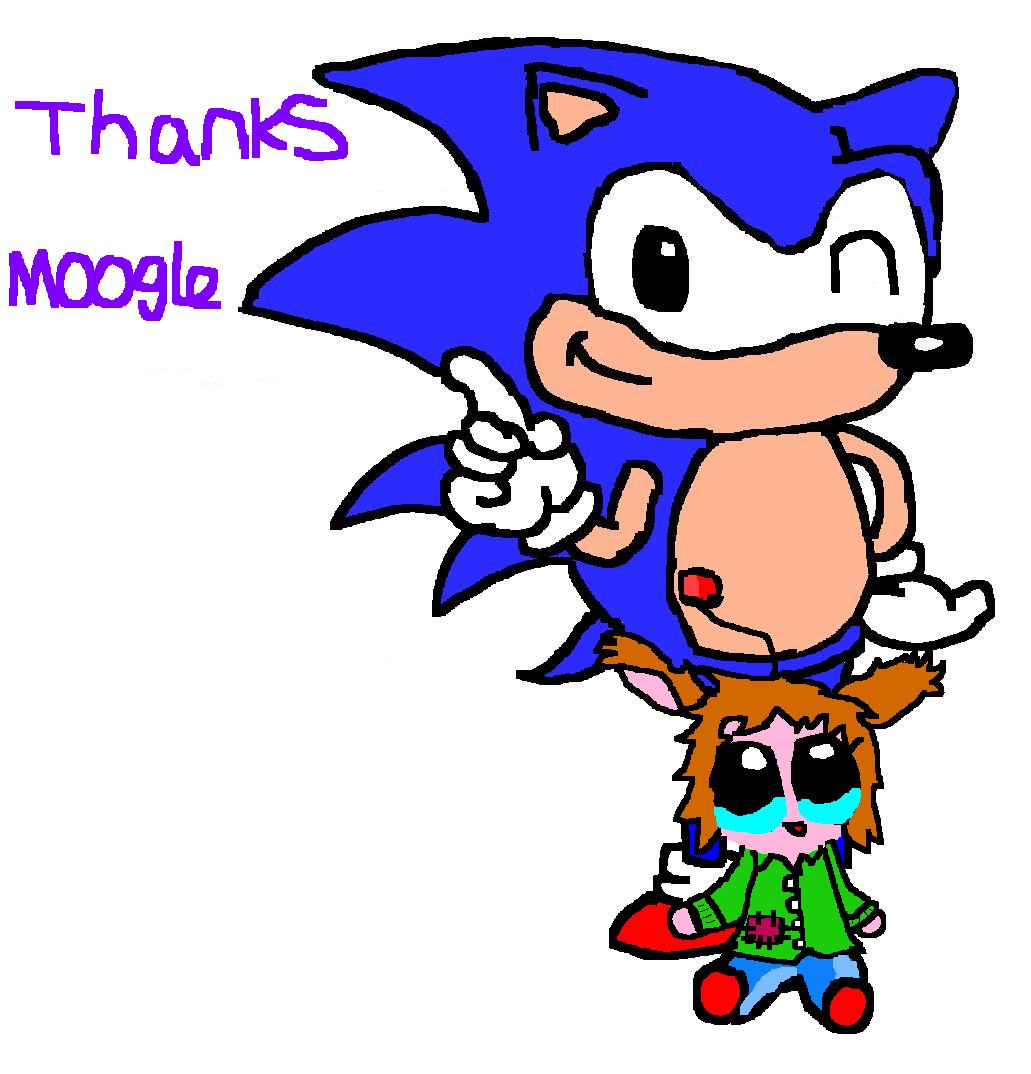 Sonic and Moogle 4 moogle by vaporeon134