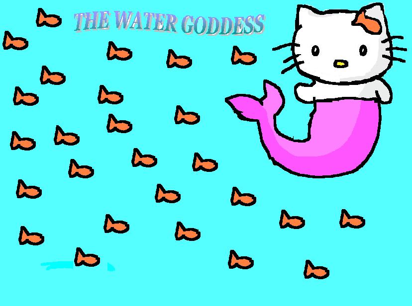 Hello Kitty, the Water goddess by vaporeon134