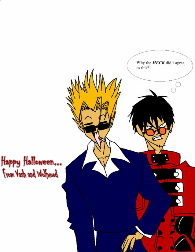 The Halloween Cosplay(vash&wolfwood) by vash_and_wolfwood