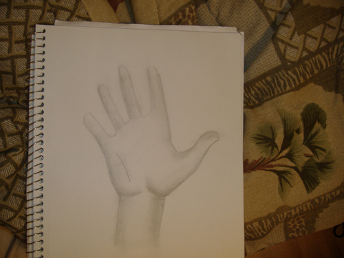 My Hand (Realism) by vegetagokudrawer
