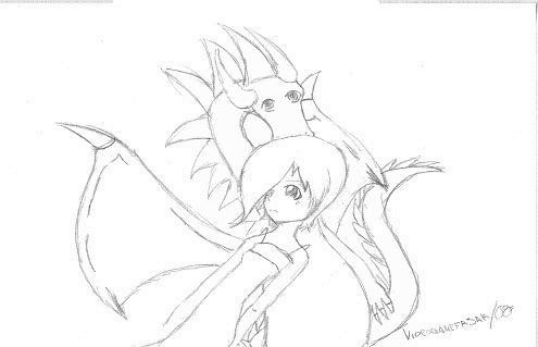 Me and my dragon!! by videogamefr3ak