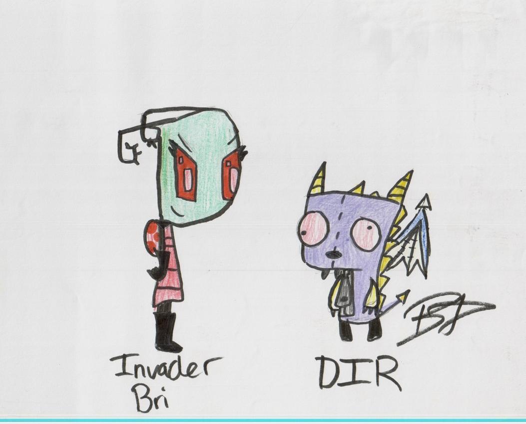 Invader Bri and DIR by videogamegirl
