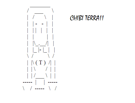an ASCII chibi terra! awwwww! by videogamerx