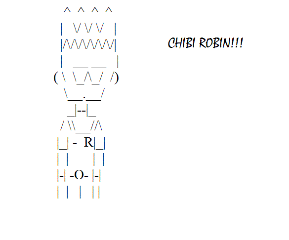 another ASCII chibi: robin! by videogamerx