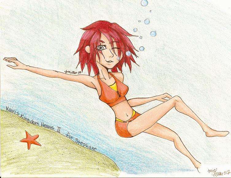 Kairi swimming [request] by volleyballerof09