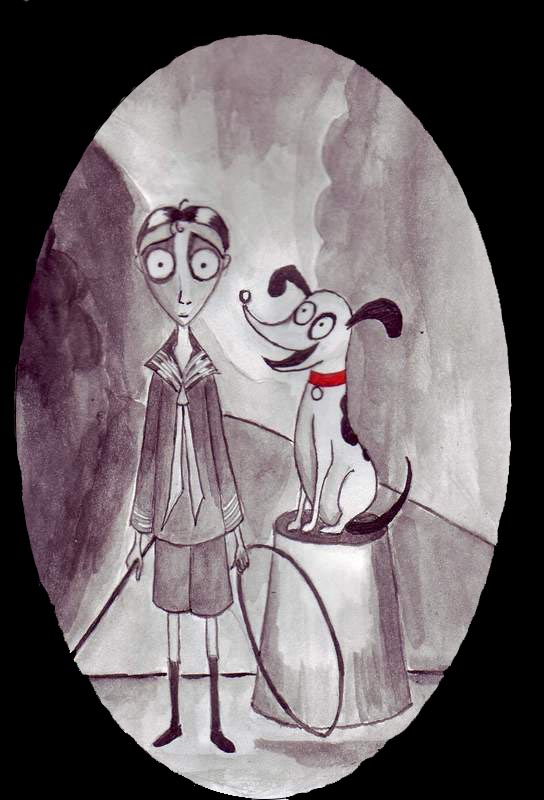 Little gentleman and his doggy by Waera