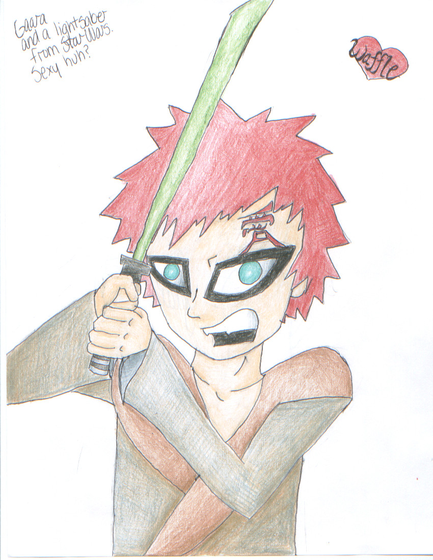 Gaara and his sexy lightsaber by Waffle