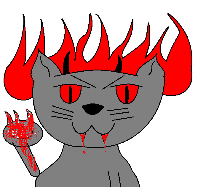 evil kitty by Wandering_Wolf