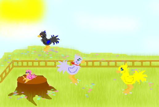 Chocobos in the farm by Wark
