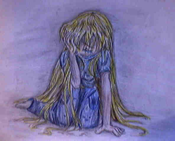 Sad girl by WaterGoddess