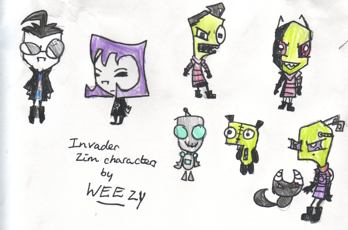 !Invader Zim characters! by Weezy_the_Shadow_girl
