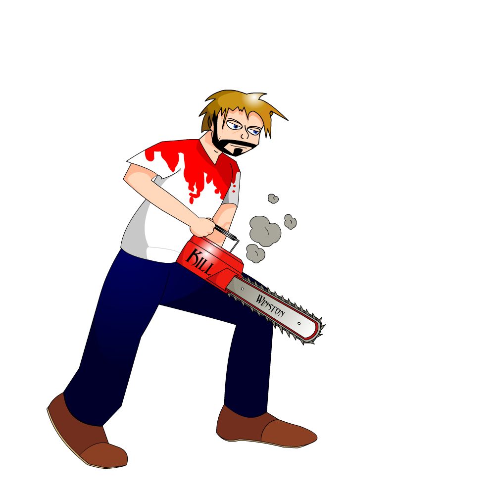 Man with a ChainSaw by WerewolfKing