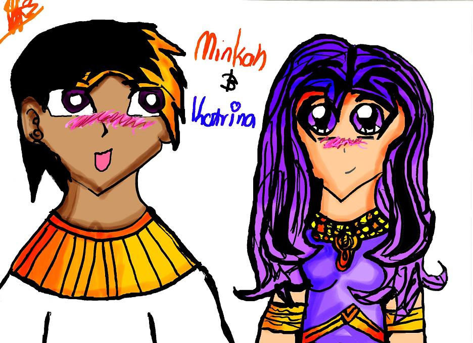Minkah and Katrina ^_^ by WhatevaYaoiGal