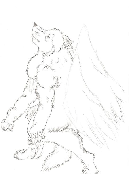 Werewolf Angel by WhiteMoonWolf