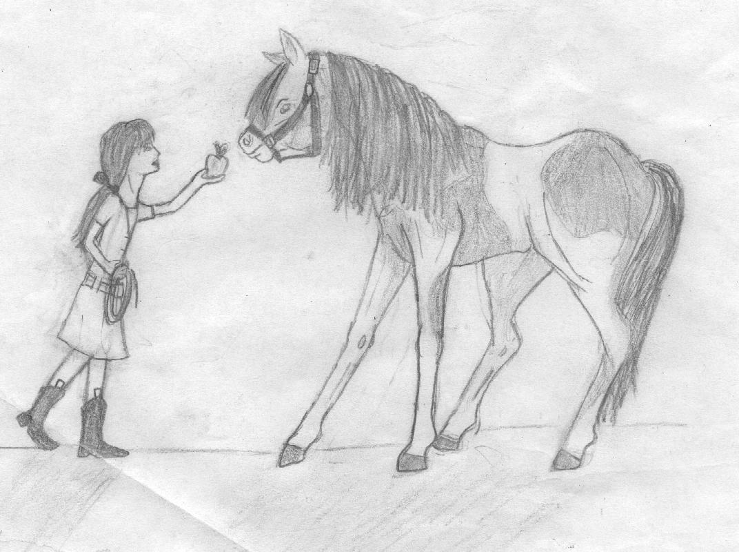 Girl and Her Horse by WhiteTigerLady