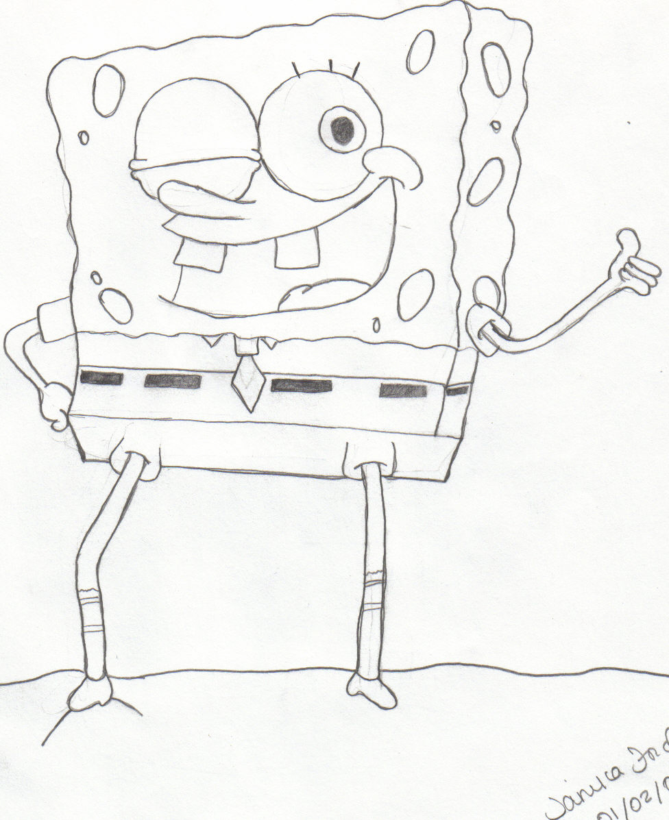 Flirty SpongeBob by WifeyMaterial