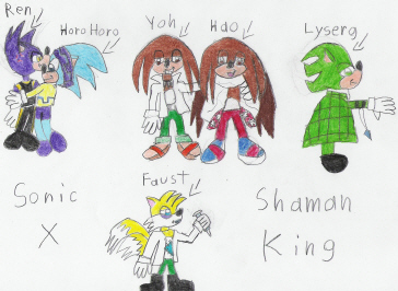 Shaman King guys Sonic X style by Wild-Card-KKC