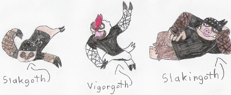 Slakgoth, Vigorgoth, & Slakingoth by Wild-Card-KKC