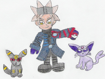 Wes, Umbreon, & Espeon Chibis by Wild-Card-KKC