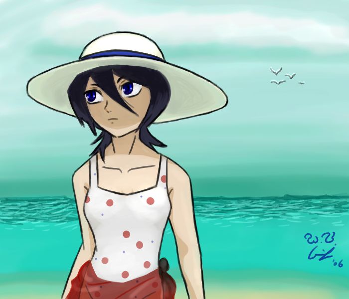 beach bleach Rukia by WillieB
