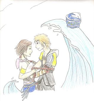 Tidus and Yuna(look weird) by Wilya